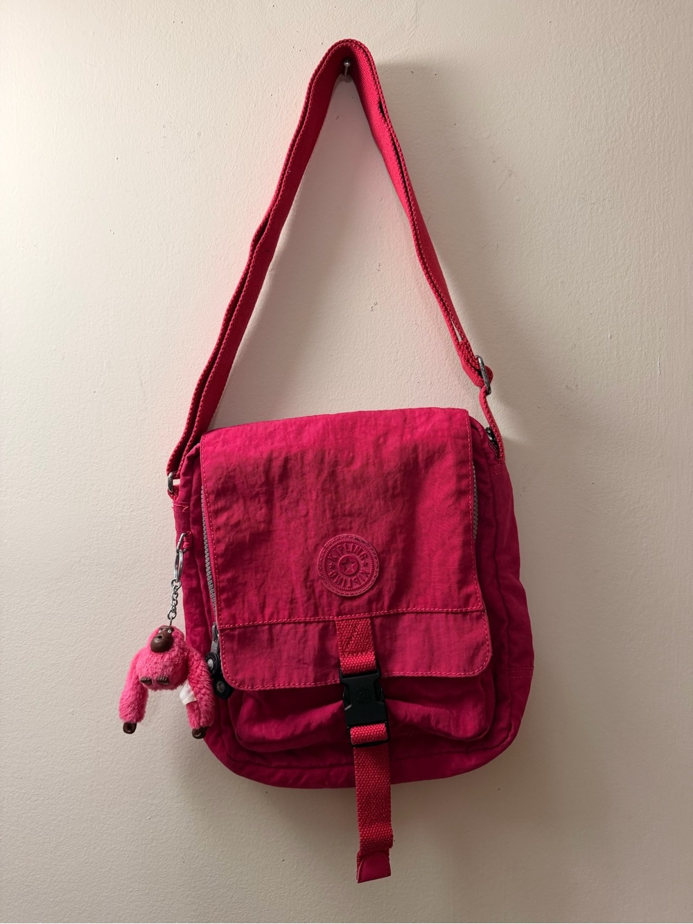 Pink Crossbody Messenger Bag - Unbranded